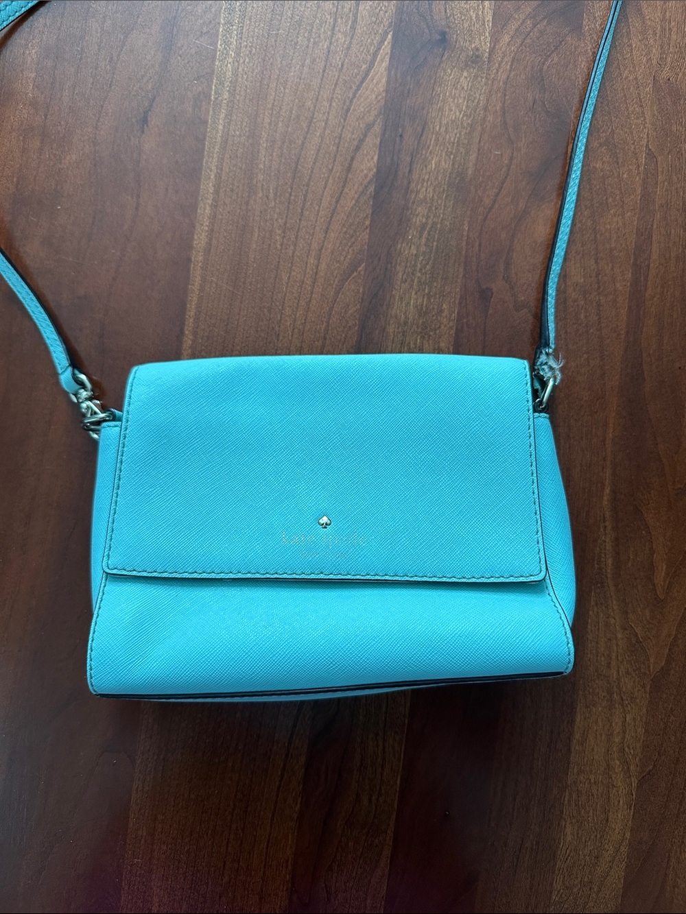 kate spade turquoise leather crossbody bag
